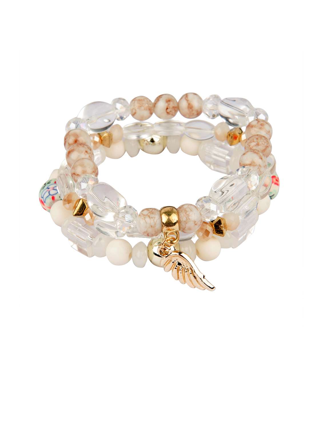 White beads embellished bracelet