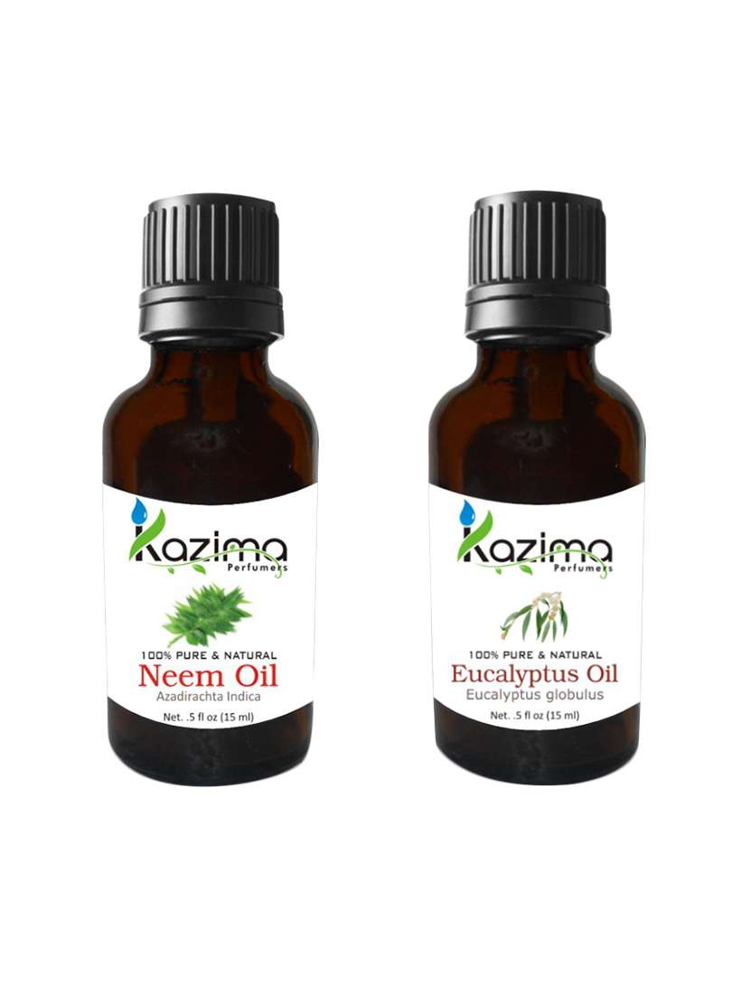 kazima neem and eucalyptus oil ( combo of 2)