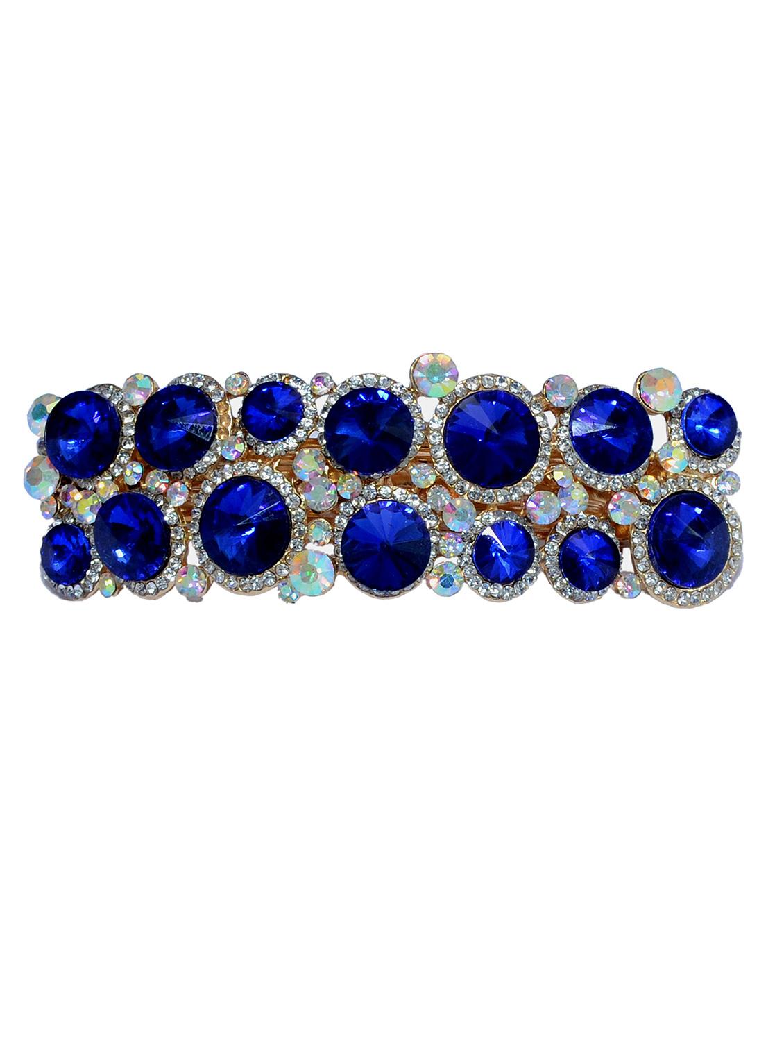 blue metal studded hair clip - 13326113 - Zoom Image - 0