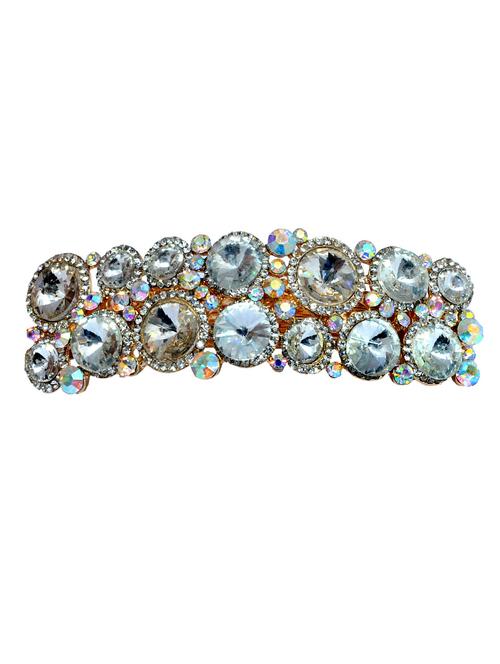white metal studded hair clip - 13326117 - Standard Image - 0