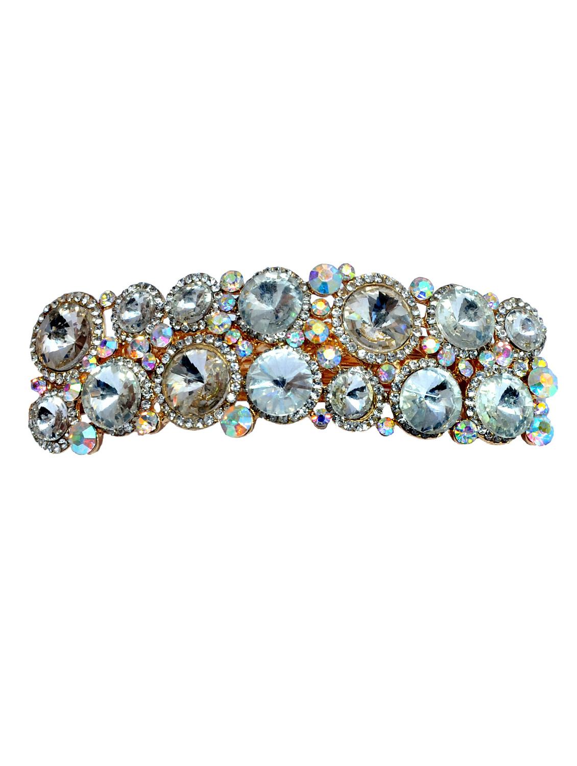 white metal studded hair clip - 13326117 - Zoom Image - 0