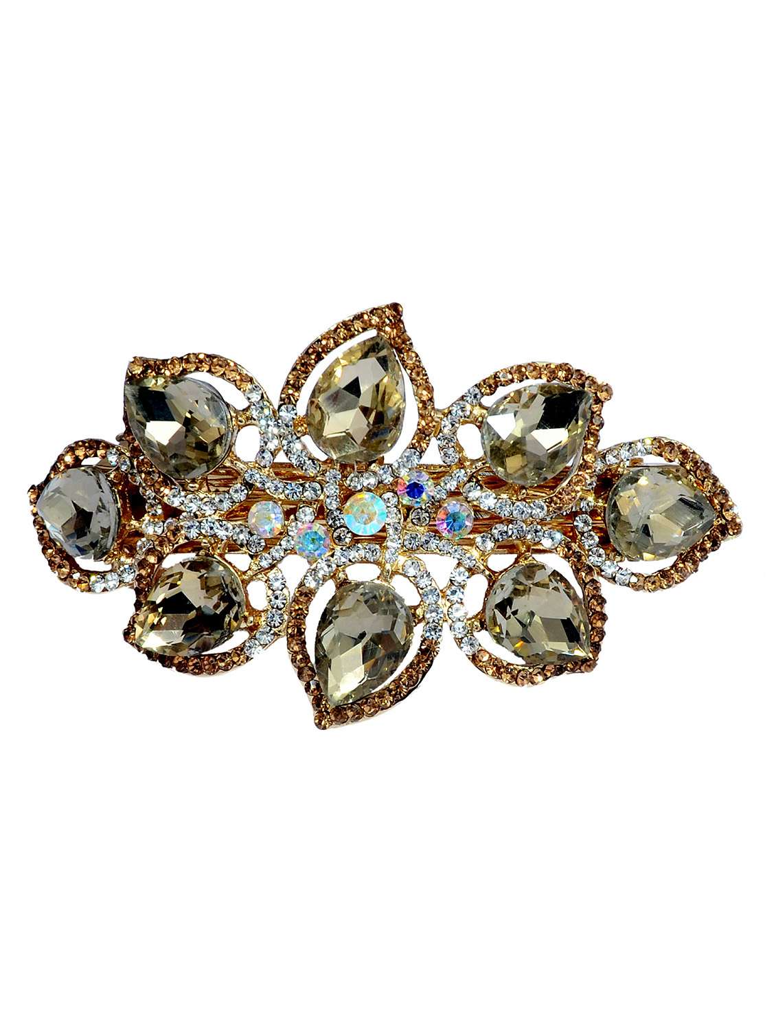 gold metal studded hair clip - 13326119 - Zoom Image - 0