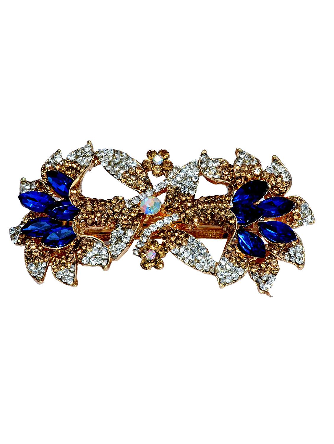 blue metal studded hair clip - 13326123 - Zoom Image - 0