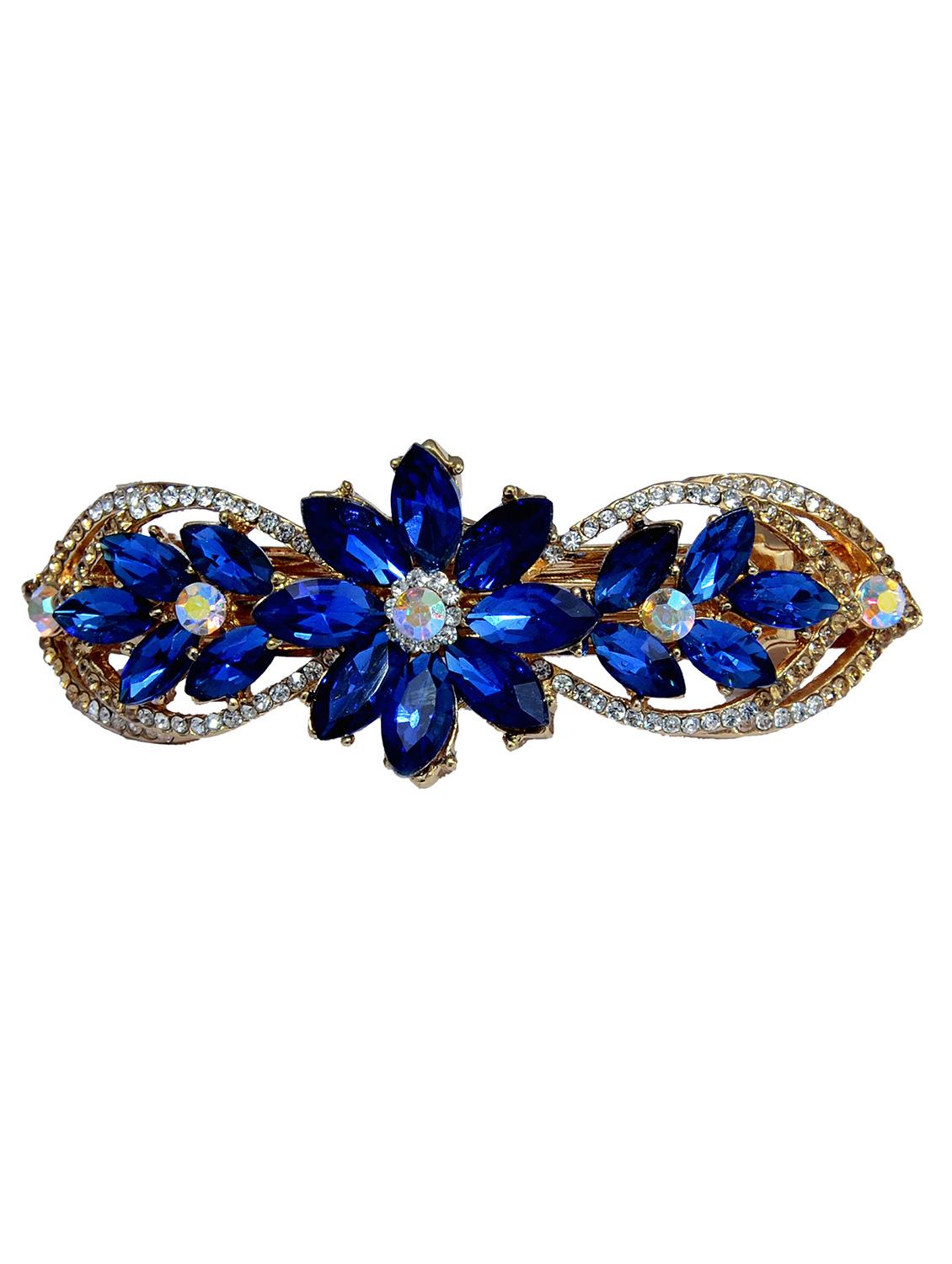 blue embellished studded hair clip - 13326139 - Zoom Image - 0