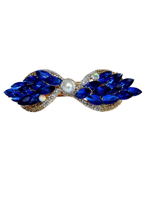 blue embellished studded hair clip - 13326145 - Standard Image - 0