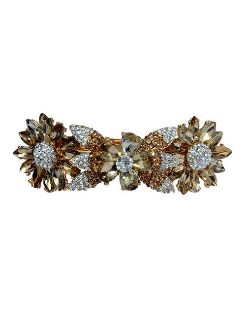gold metal embellished hair clip - 13326160 -  Standard Image - 0