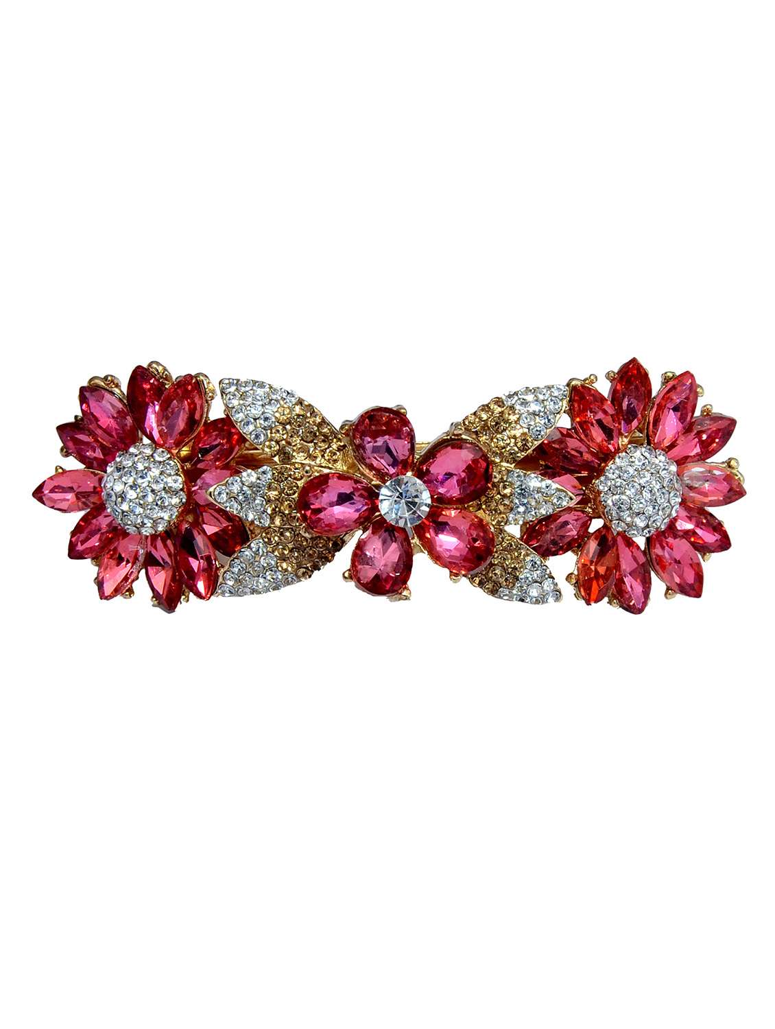 beige metal embellished hair clip - 13326162 - Zoom Image - 0
