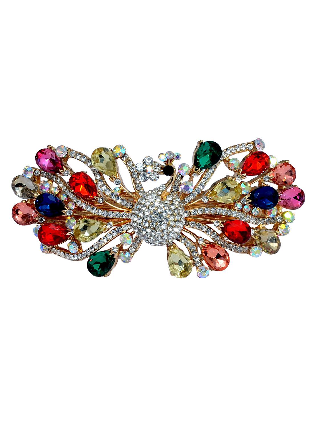 multi colored metal embellished hair clip - 13326175 - Zoom Image - 0