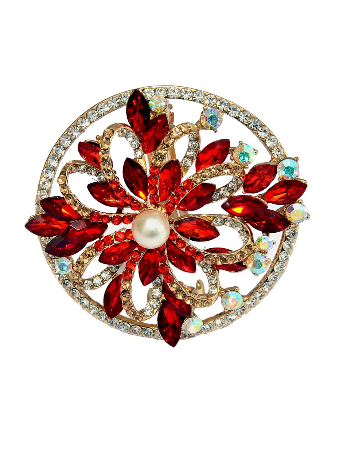 red metal embellished hair clip - 13326200 - Zoom Image - 0