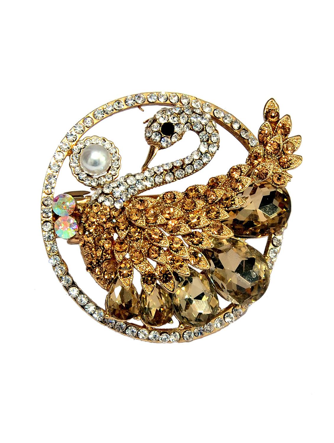 gold metal embellished hair clip - 13326202 - Zoom Image - 0