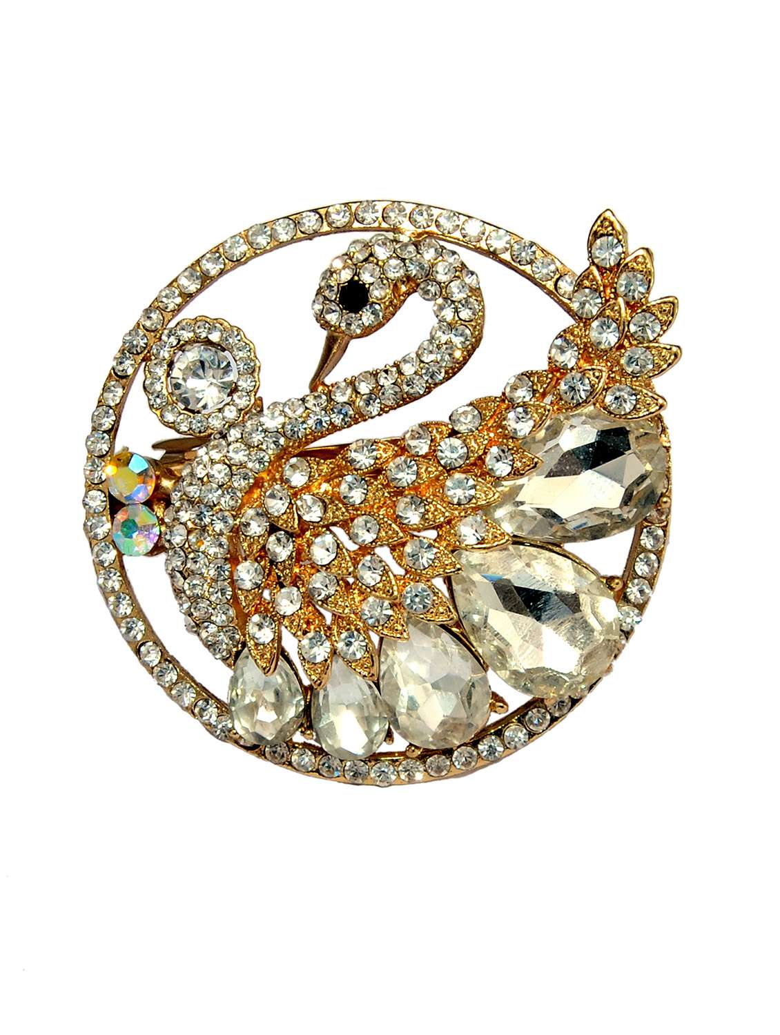 white metal embellished hair clip - 13326205 -  Zoom Image - 0