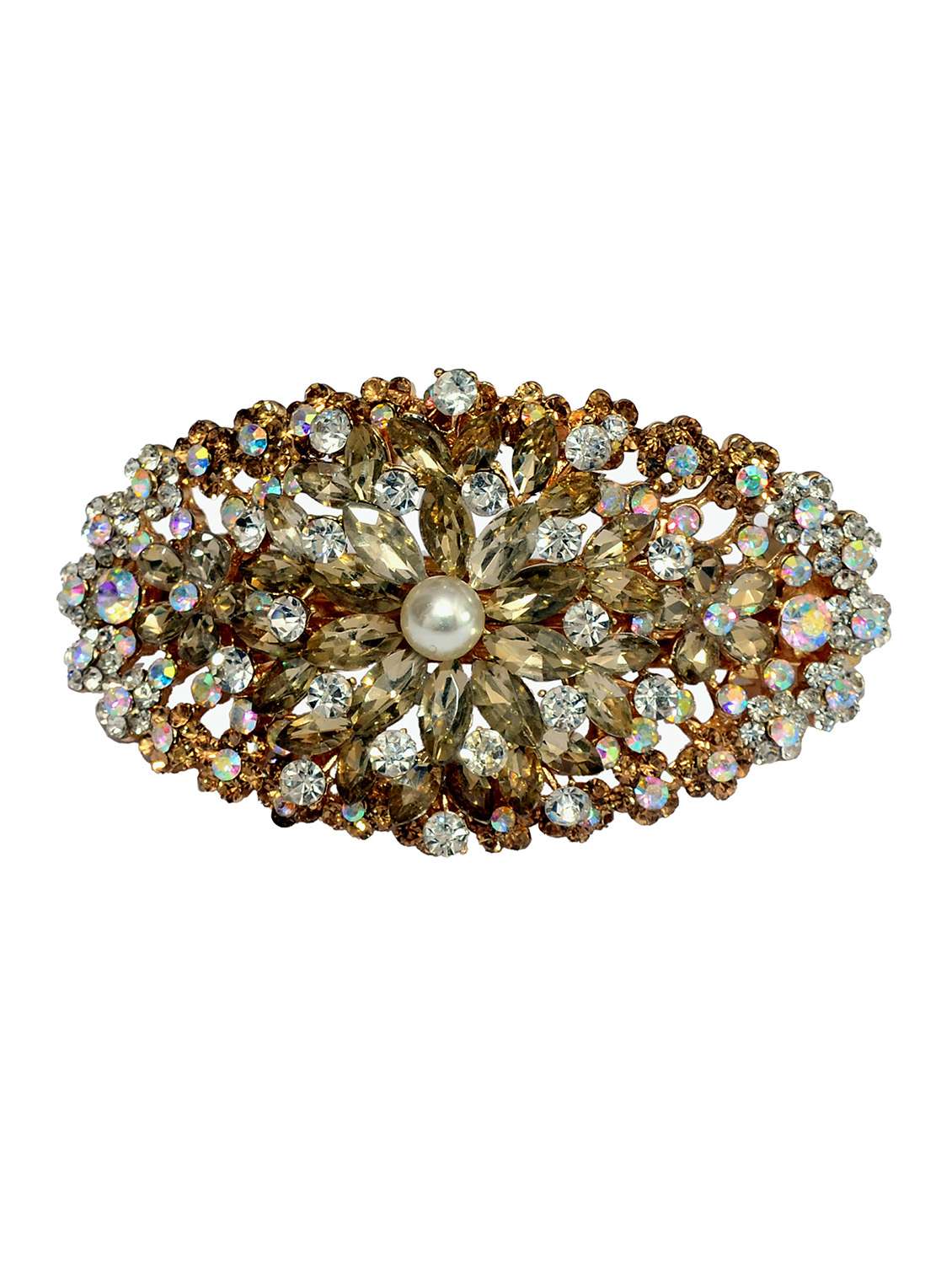 gold metal embellished hair clip - 13326206 - Zoom Image - 0