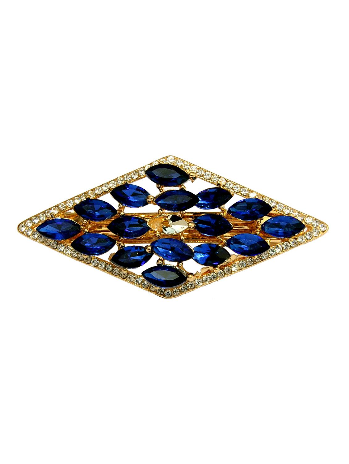 blue metal embellished hair clip - 13326227 - Zoom Image - 0