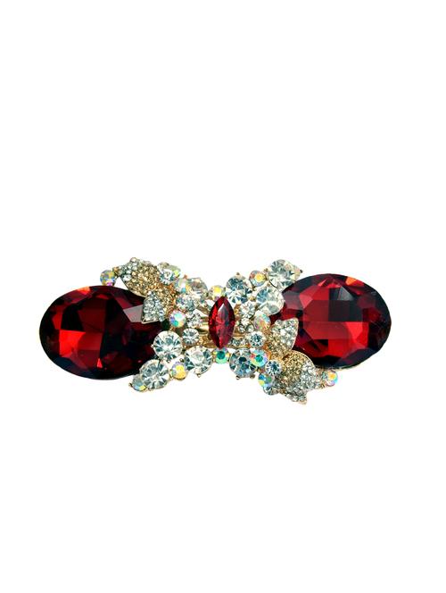 red metal embellished hair clip - 13326234 - Standard Image - 0