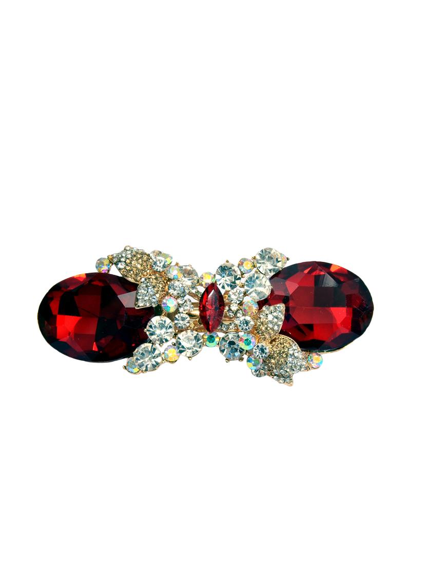 red metal embellished hair clip - 13326234 - Zoom Image - 0