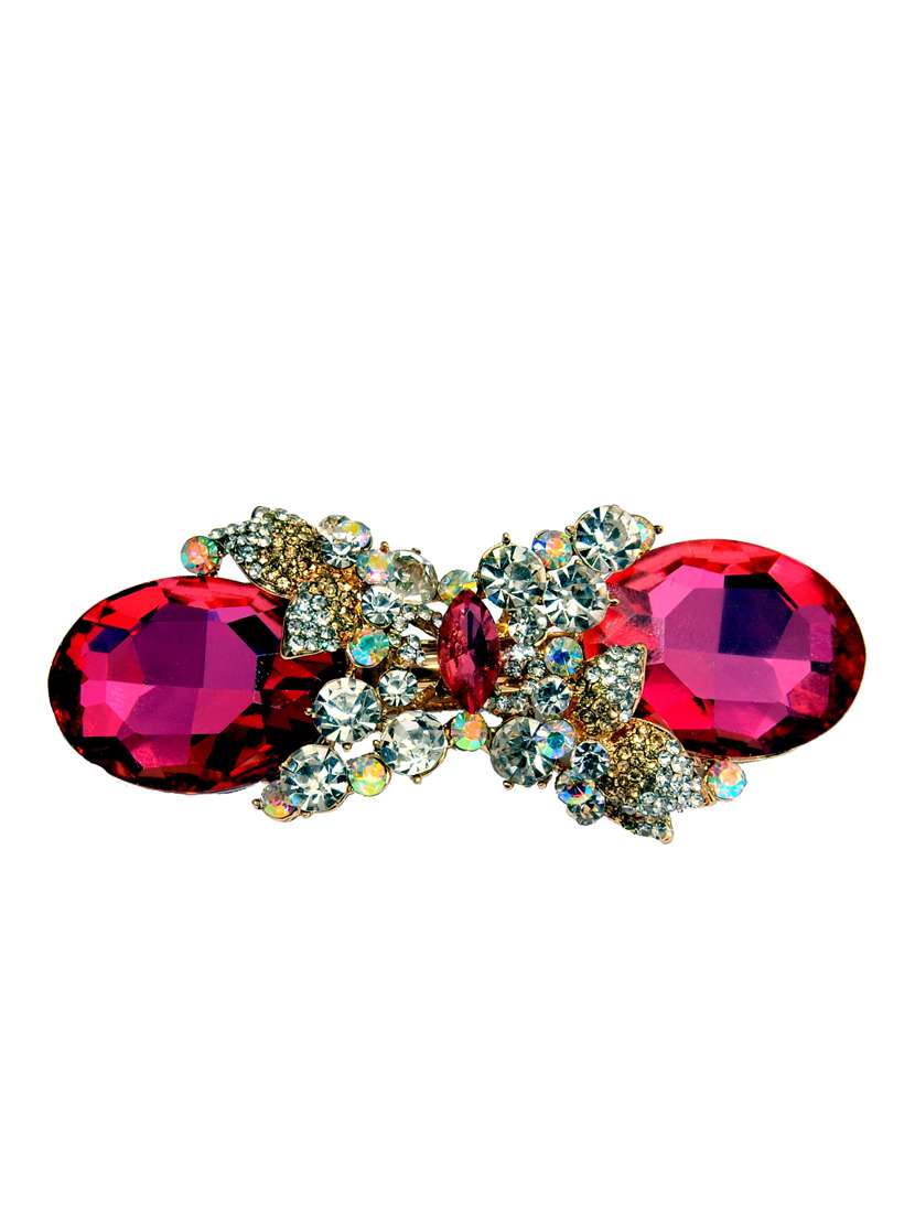 pink metal embellished hair clip - 13326235 - Zoom Image - 0