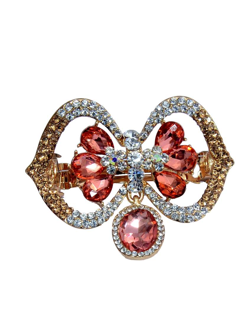 beige metal metal embellished hair clip - 13326240 - Zoom Image - 0