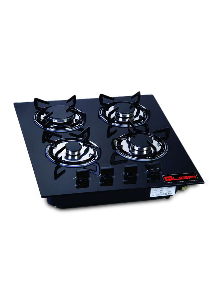 black stainless steel 4 burner gas stove