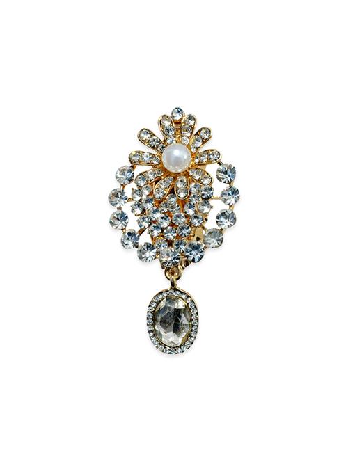 white metal brooch - 13328119 - Standard Image - 0