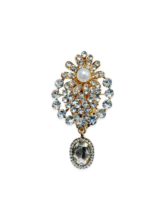 white metal brooch - 13328119 - Zoom Image - 0