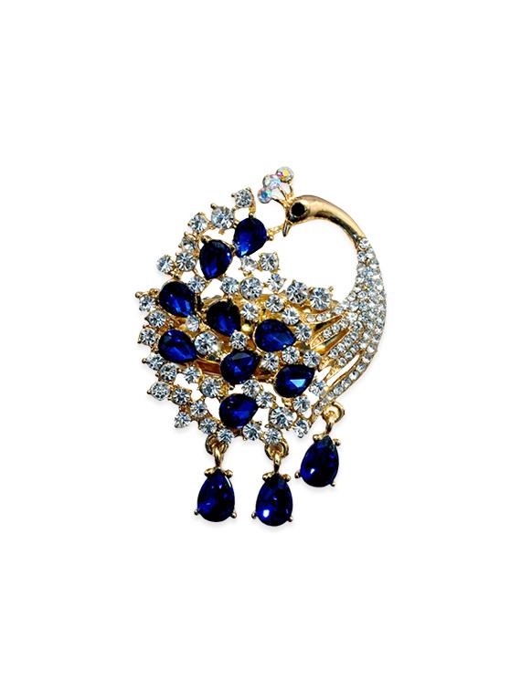 blue metal brooch - 13328120 - Zoom Image - 0