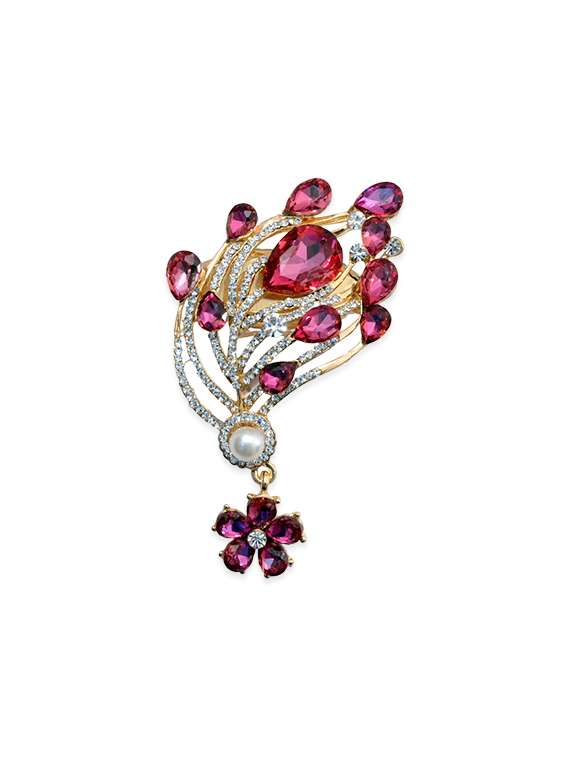 pink metal brooch - 13328129 - Zoom Image - 0