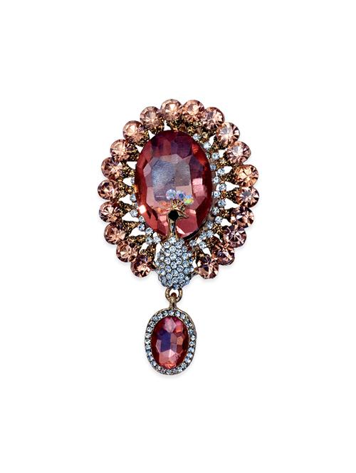 beige metal brooch - 13328133 - Standard Image - 0