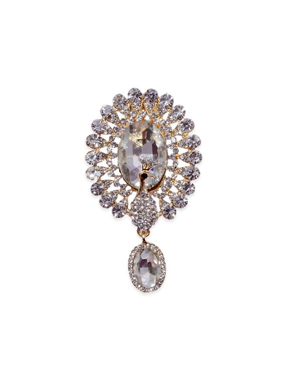 white metal brooch - 13328136 - Zoom Image - 0