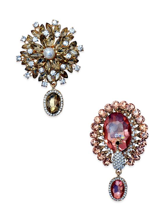 multi colored metal brooch - 13328141 - Zoom Image - 0