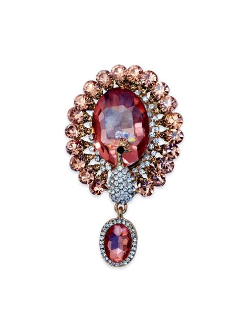 beige metal brooch - 13328187 -  Standard Image - 0