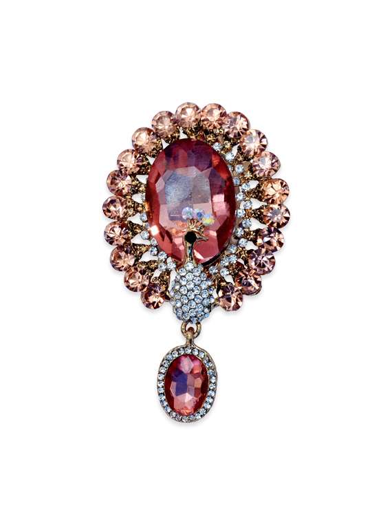beige metal brooch - 13328187 -  Zoom Image - 0
