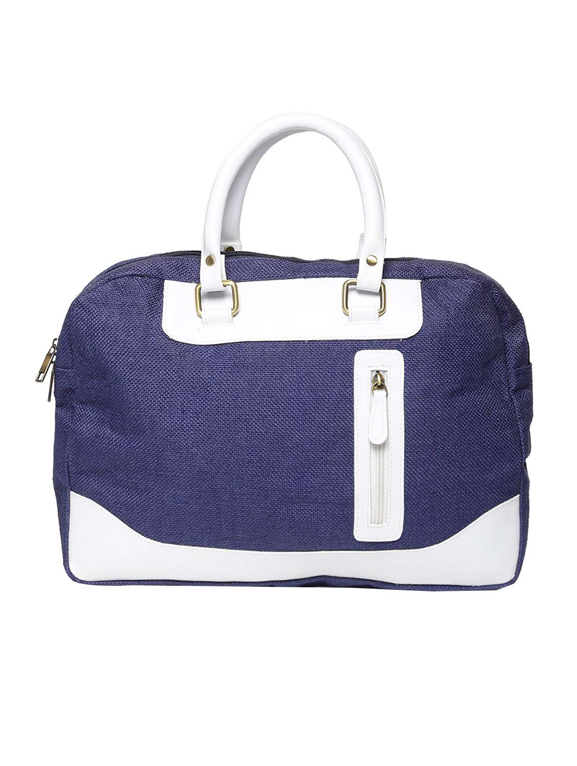 blue jute laptop bag
