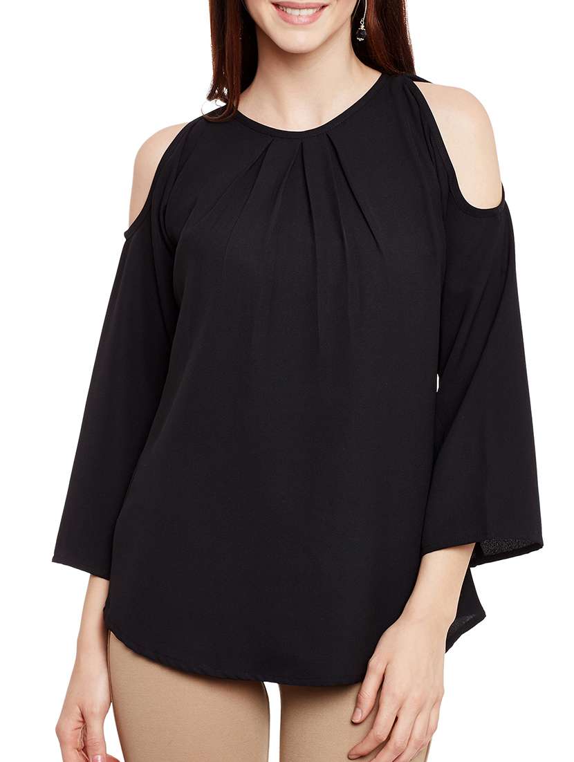women's a line round neck top