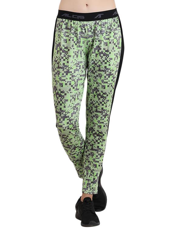 green printed track pant - 13338170 - Zoom Image - 0