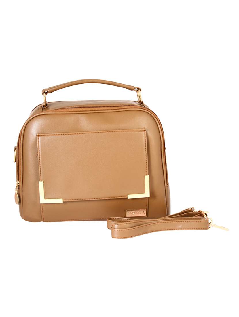 brown leatherette handbag - 13340782 - Zoom Image - 0