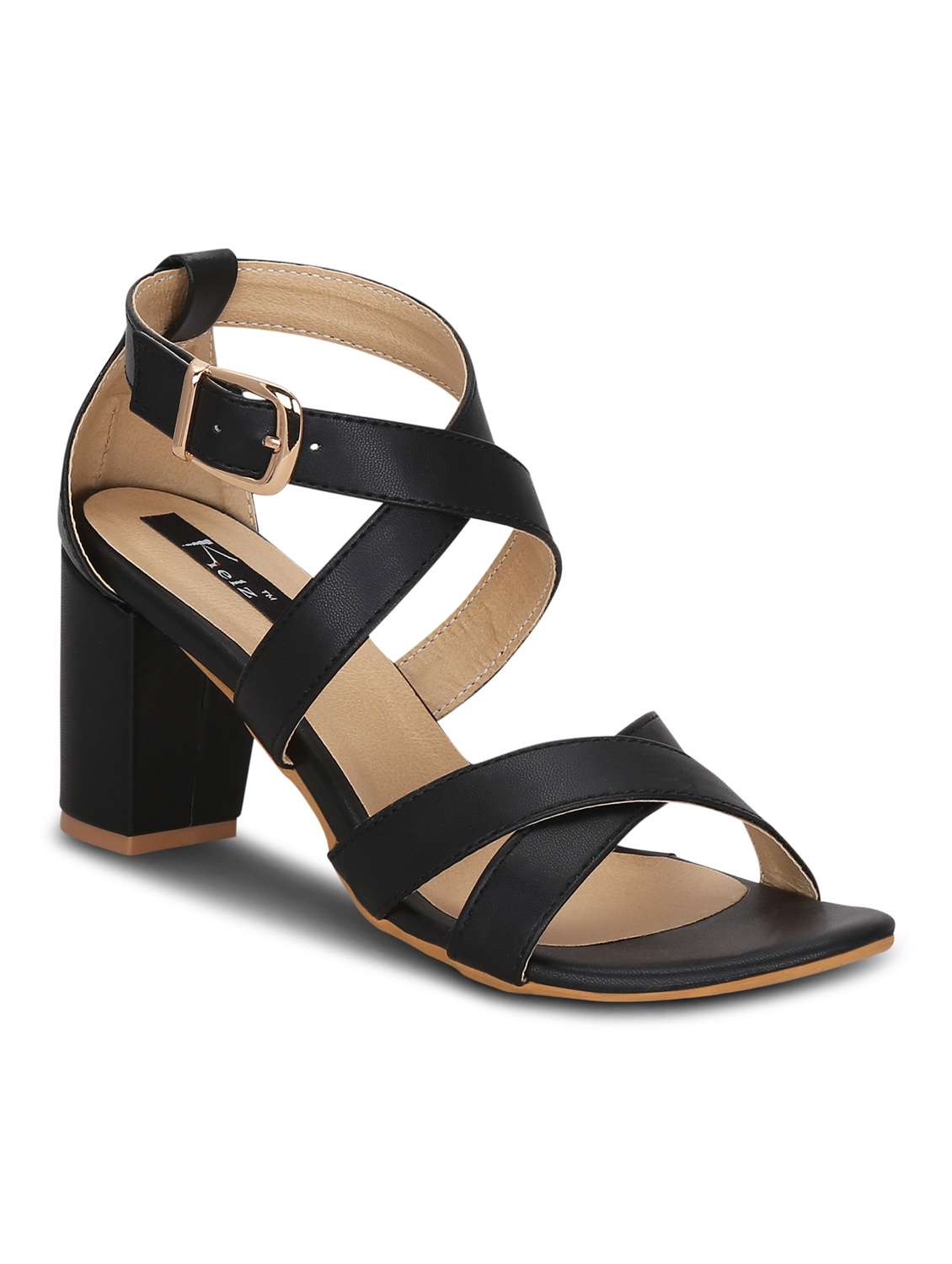 black closed back  sandal