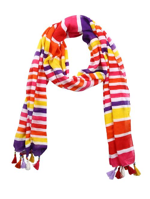 multi colored viscose scarf - 13348668 - Standard Image - 0