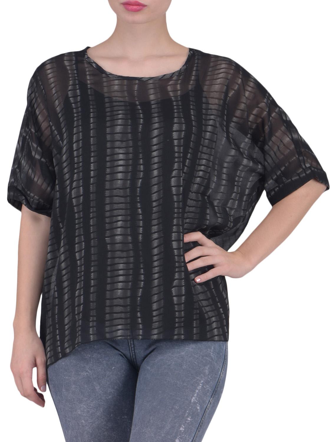 bat sleeved sheer boxy top - 1334877 - Zoom Image - 0