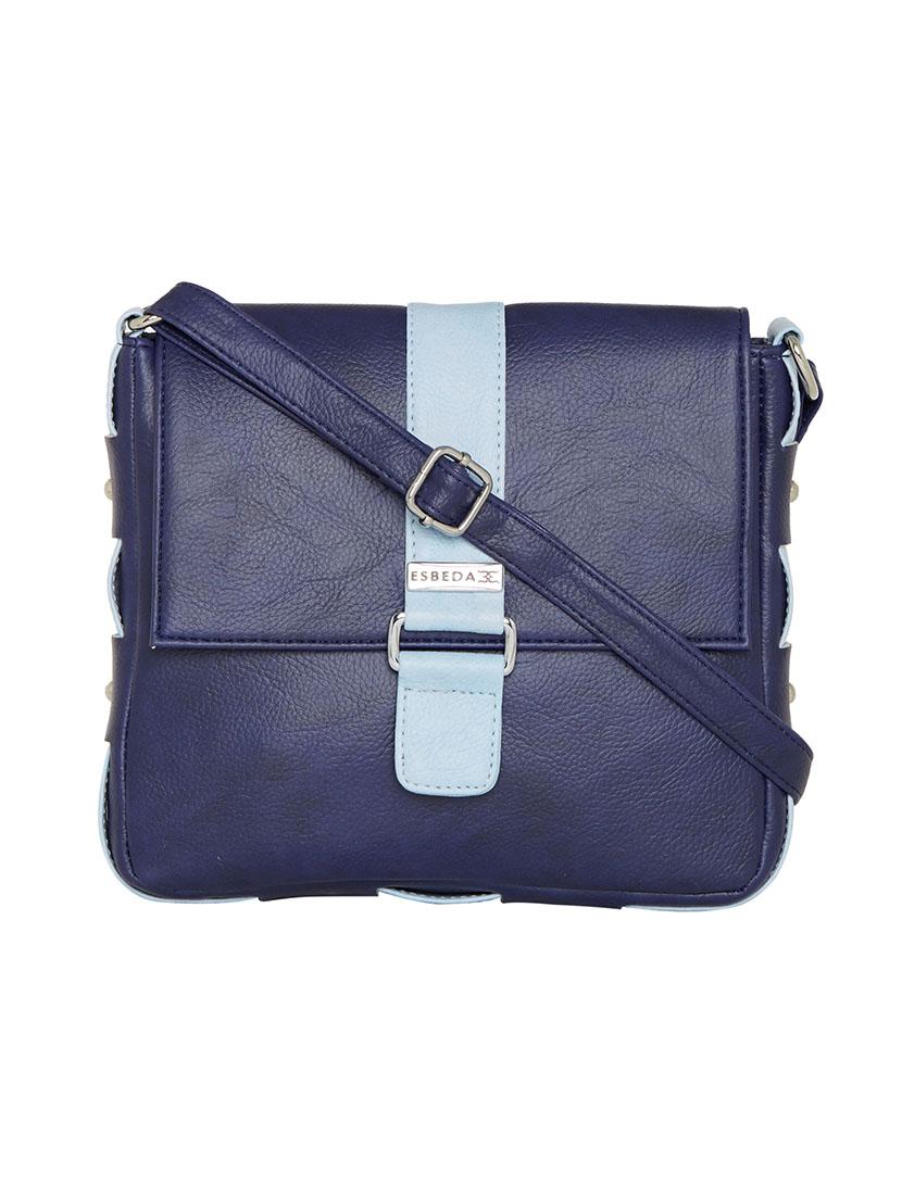 blue leatherette sling bag - 13356217 -  Zoom Image - 0