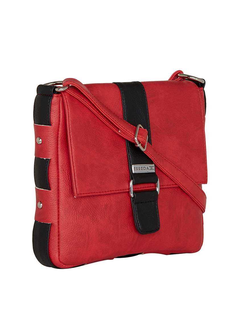 red leatherette sling bag - 13356221 - Standard Image - 3