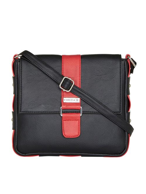 black leatherette  sling bag - 13356222 -  Standard Image - 0