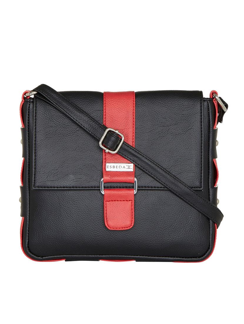 black leatherette  sling bag - 13356222 -  Zoom Image - 0