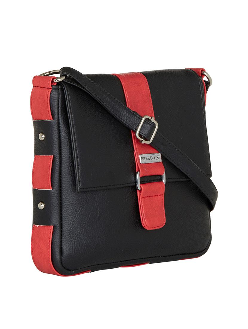 black leatherette sling bag - 13356222 - Standard Image - 3