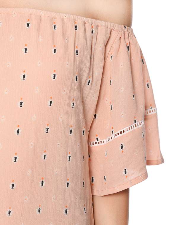 women printed off shoulder dress - 13357031 -  Standard Image - 3