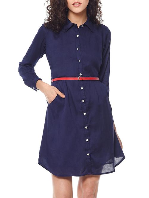 women's shirt solid dress - 13357045 - Standard Image - 0