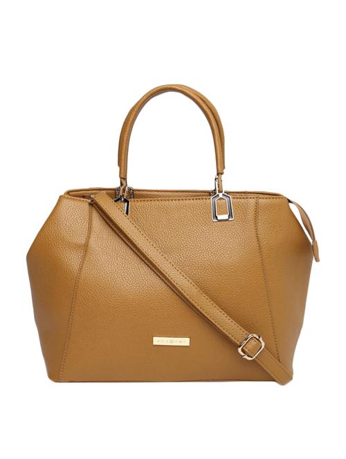 brown leatherette handbag - 13359377 - Standard Image - 0