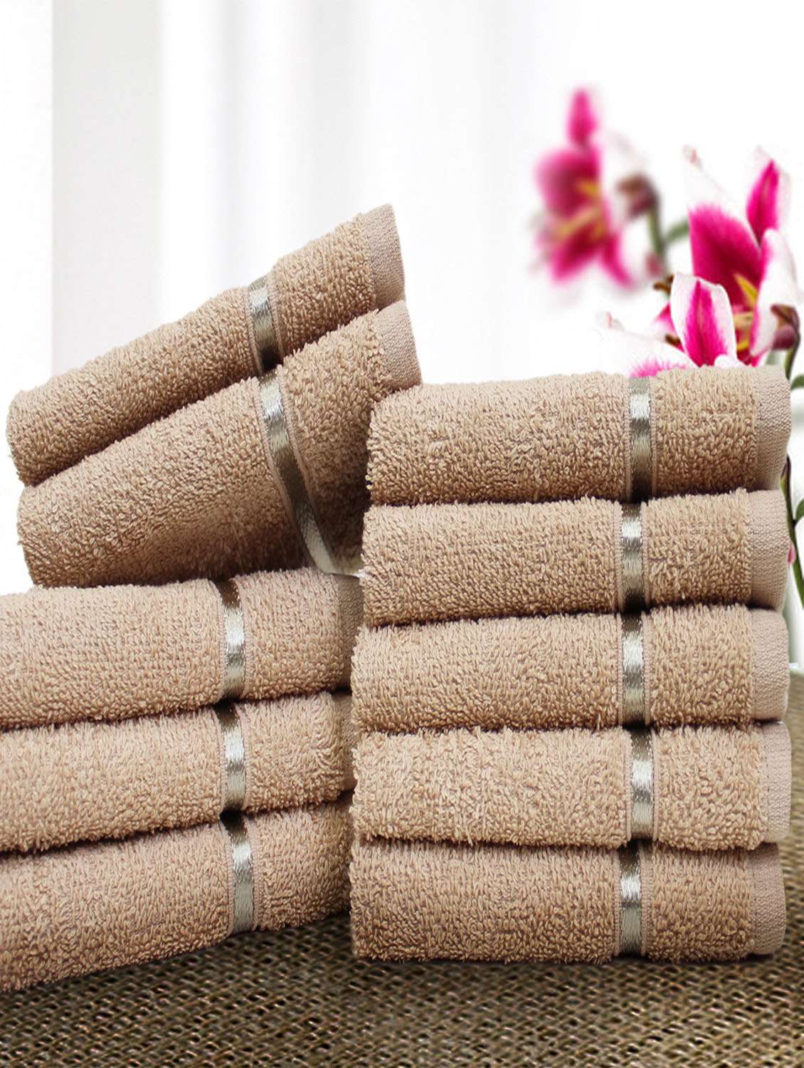 story @ home brown 100% cotton face towel