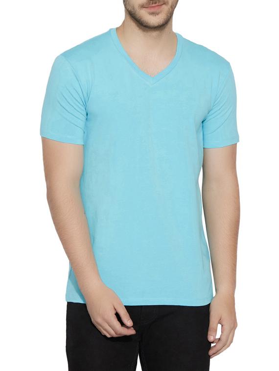 light blue cotton tshirt - 13362041 -  Zoom Image - 0