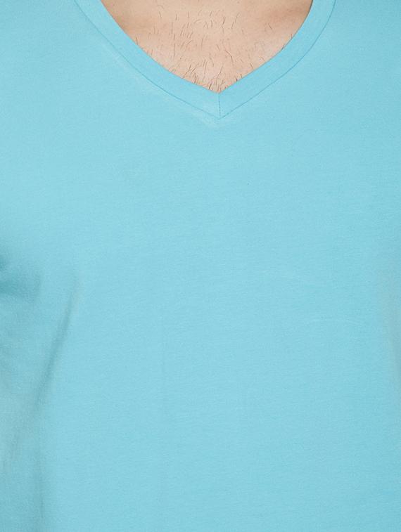 light blue cotton tshirt - 13362041 - Standard Image - 3