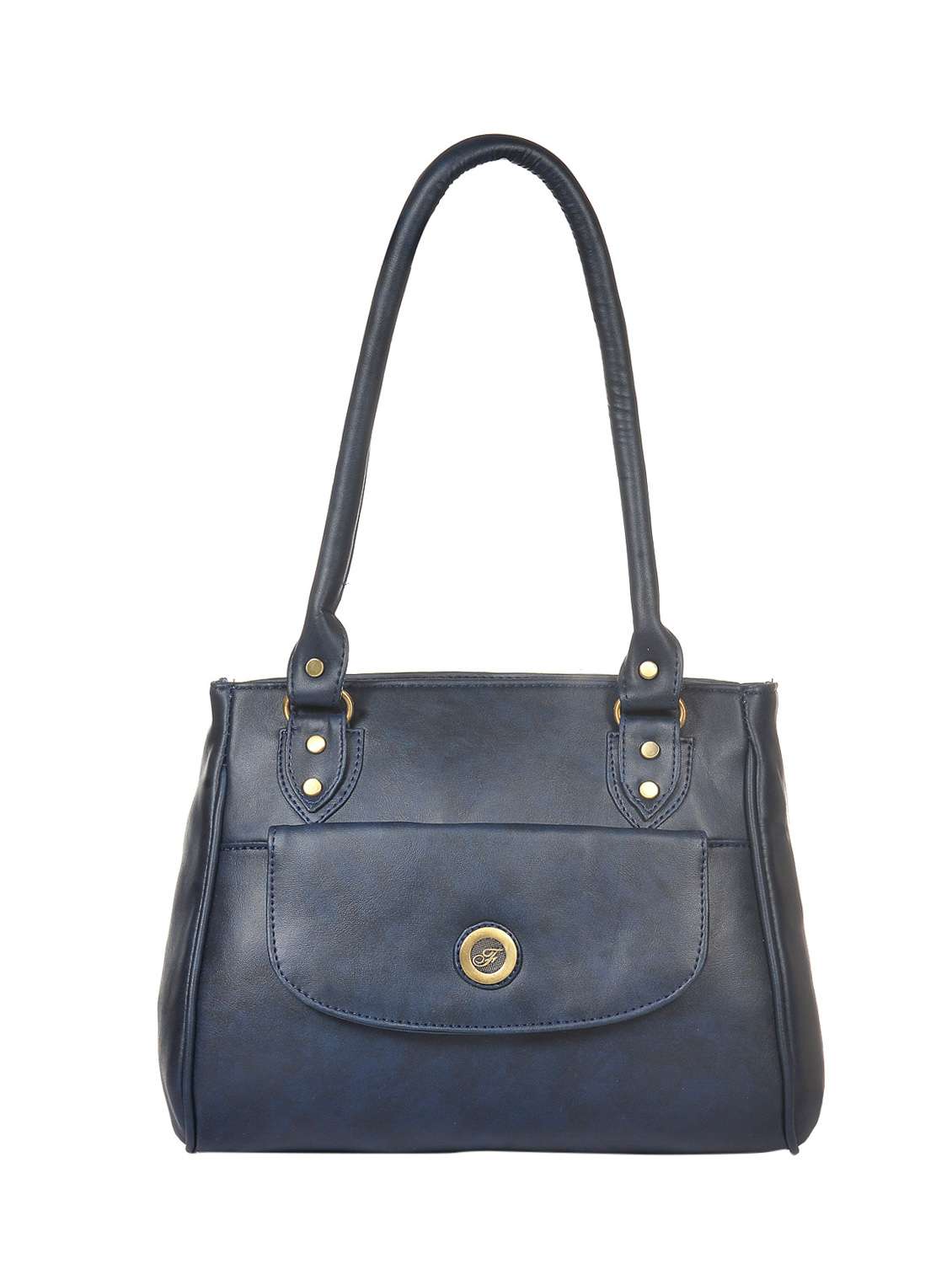 blue leatherette  handbag